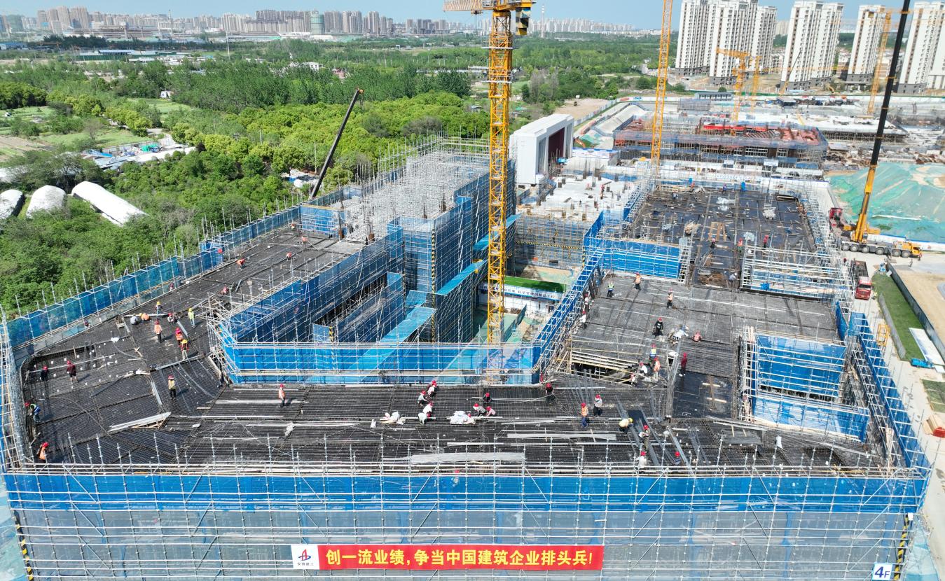 安徽三建合肥一中淝河校區(qū)項(xiàng)目。安徽建工集團(tuán)供圖